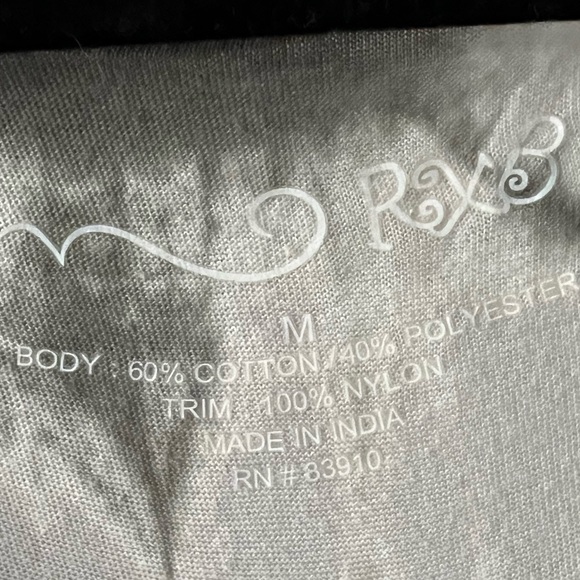 RXB | WHITE & SAGE TIE DYE RUFFLED LACE TUNIC TOP - Picture 7 of 8